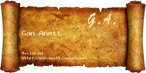 Gan Anett névjegykártya
