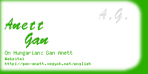 anett gan business card
